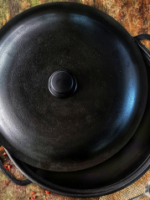 V12C2Wok Казан чавунний узбецький ВОК 12л з алюм. кришкою "S&T"