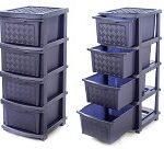 Комод 4-ярусний "Компакт Плюс" фіолетовий 34x40x86см R plastic