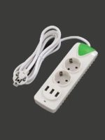 1270 Переноска 2м з USB на 2 розетки