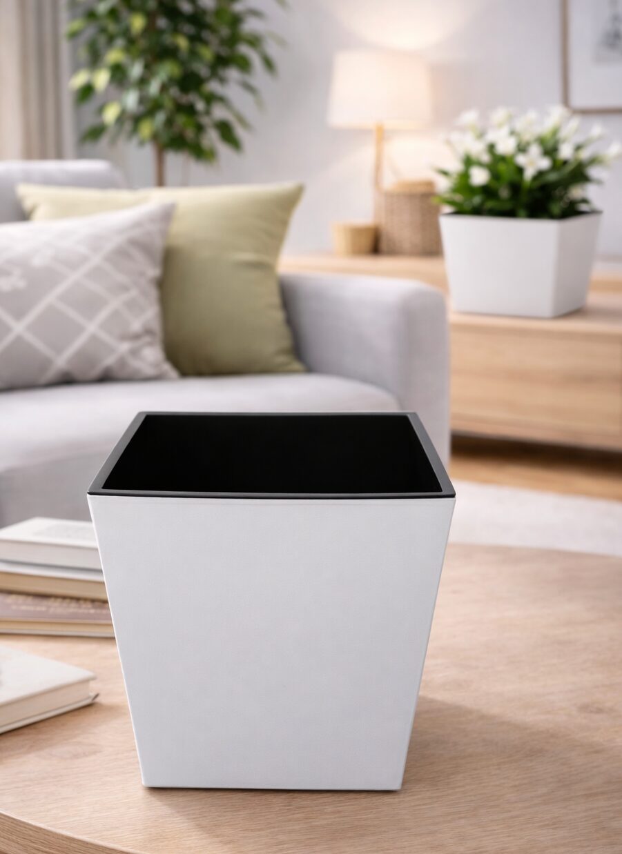 551-2 551 Горщик для квітів Юка 190*190 білий з вкладом # - Зображення 1