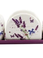 ZF 3529С-LV Набір сіль+перець+серветниця на керамічній підставці