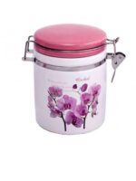 ZF 1376 OP  Банка кер. з замком 500 мл.  орхідея рожева Interos