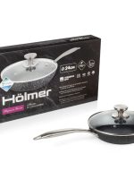 FP-22724-SSMBML Сковорода кована 24см з кришкою Elegance Holmer #