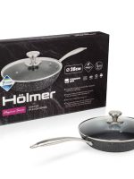 FP-22728-SSMBML Сковорода кована 28см з кришкою Elegance Holmer #