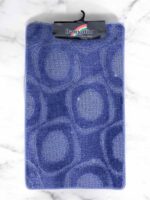 0546 Коврик у ванну 2в1 великий прорезинений блакитний 60х100см Польща