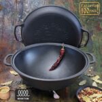 V12CPWokУк Казан чавунний узбецький ВОК 12л з кришкою-сковородою "S&T"