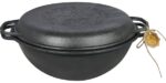V12CPWokУк Казан чавунний узбецький ВОК 12л з кришкою-сковородою "S&T" - Зображення 3