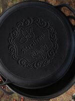 V12CPWokУк Казан чавунний узбецький ВОК 12л з кришкою-сковородою "S&T"