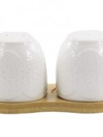 PJ02111  Сільничка+перечниця  на дерев. підставці D Interos