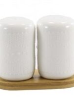 PJ02563  Сільничка + перечниця  на дерев. підставці  A Interos