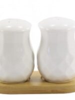 PJ02812  Сільничка+перечниця   на дерев. підставці  B Interos