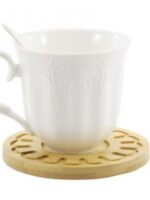 PJ03382 Кружка 300 мл з ложкою та дерев. підставкою C Interos