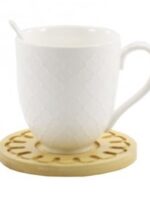 PJ03385 Кружка 300 мл з ложкою та дерев. підставкою E Interos