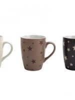KW 139  Кружка  фарф. 340 мл  ТЕХ.УПАК. 4шт/уп Зірки/Сердечка Interos