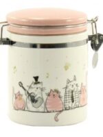 ZF 6262 SC  Банка кер. з замком 850 мл. співаючі котики Interos