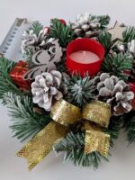 Підсвічник новорічний 5 шишок Мікс d 23см