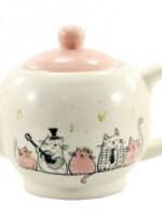 ZFC 047  SC  Заварник кер. 980 мл  співаючі котики Interos