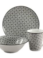 CLW-11  НАБІР  фарф. 3пр.столовий  Вуаль  dark Interos