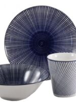 CLW-5  НАБІР фарф. 3пр. столовий  Космо blue