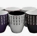 KW 111  Кружка  фарф. 400 мл  ТЕХ.УПАК. 6шт/уп Візерунок MIX Interos