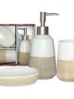 887-08-01Набір у ванну 3 предм. Rest (дозатор , підстав. для зуб.щіт., мильниця) "S&T"