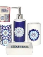 888-06-012Набір у ванну 4 предм. Схід(дозатор ,стакан, підстав. для зуб.щіт., мильниця) "S&T"