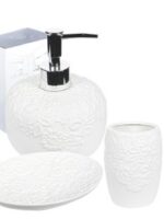 889-07-008Набір у ванну 3 предм. (дозатор , підстав. для зуб.щіт., мильниця) "S&T"