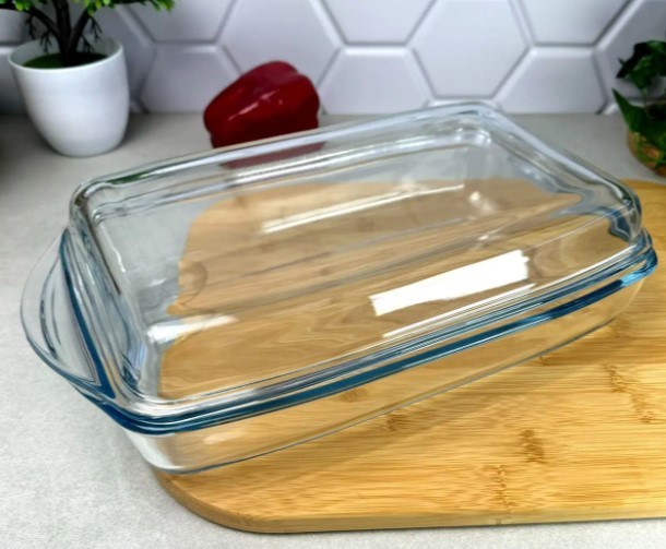 бл6 59009 Каструля прямокут.з криш 1,95л+1,38л Боркам - Зображення 1