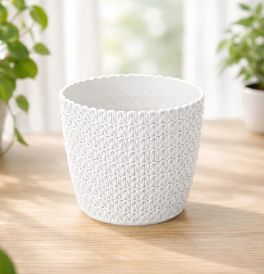 го1 731 Горщик Магнолія Джерсі 140мм білий # - Зображення 1