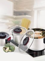 MR-3530-6 Набір каструль склад.ручки 6 пр.(1,5л;3,2л;5,8л)Maestro