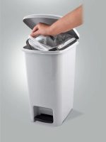 1050 Відро для сміття 10л з педаллю білий UKSAN