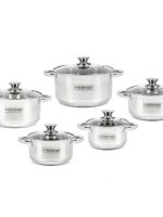 CS-11052-SS Набір каструль 10 предм. (2л;2,7л;3,8л;5л;6л) Holmer #