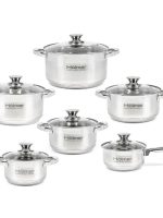 CS-11252-SS Набір каструль 12 предм. (1,5л;2л;2,7л;3,8л;5л;6л) Holmer #