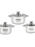 CS-1651-SS Набір каструль 6 предм. (2л;2,7л;3,8л) Holmer #
