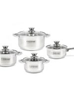 CS-1851-SS Набір каструль 8 предм. (1,5л;2л;2,7л;5л) Holmer #