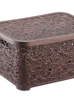 374 Кошик з кришкою 6л коричневий АЖУР