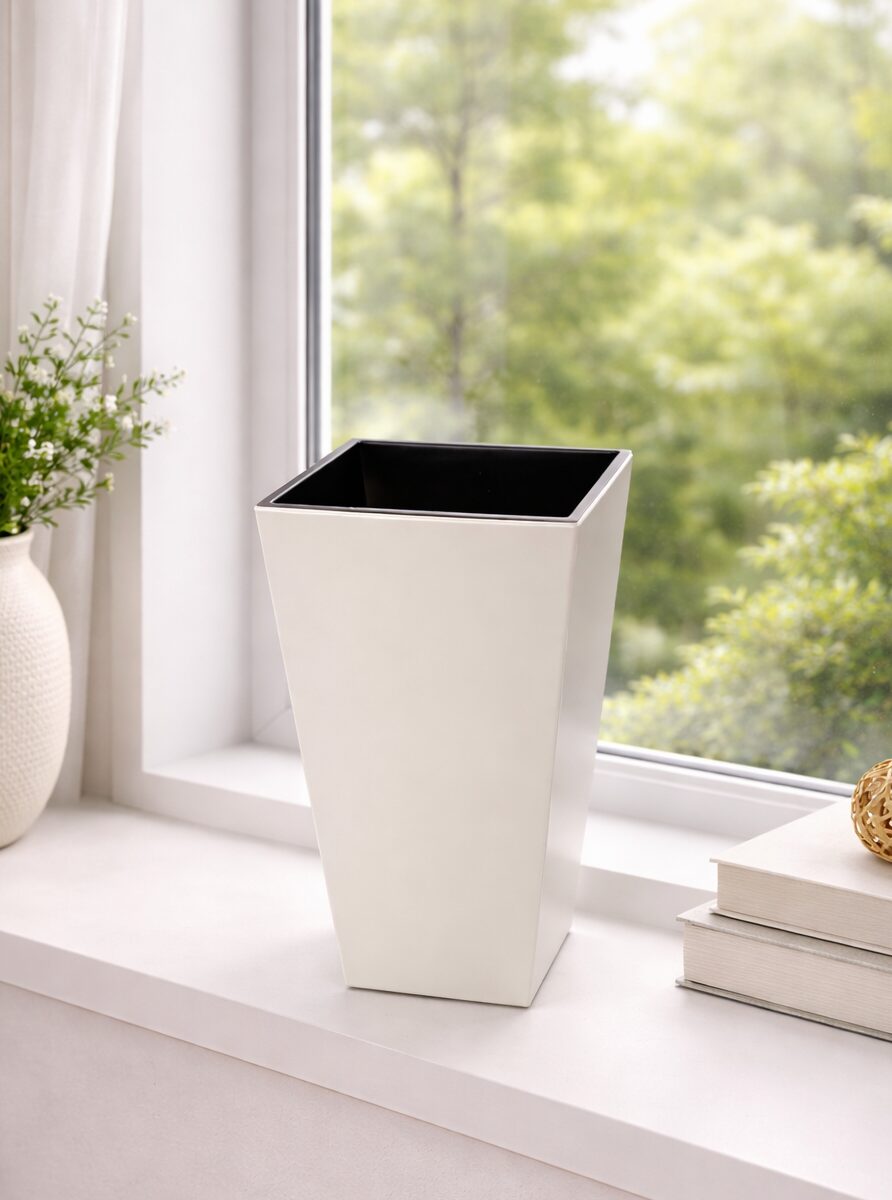 531-3 531 Горщик Фінезія 140*140 54-білий перлам. з вкладом # - Зображення 1