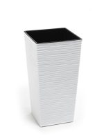 589 Горщик для квітів Фінезія 250*250 білий з вкладом долото #