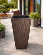 574 Горщик для квітів Фінезія 300*300 ротанг-мокко з вкладом #