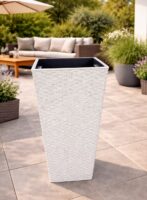 574 Горщик для квітів Фінезія 300*300 ротанг-білий з вкладом #