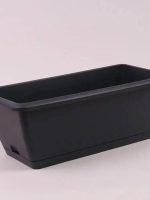 500+501 Балконний ящик для квітів з підставкою(500) антрацит #