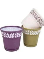 АК 786 Горщик для квітів з декором  4 л Akay