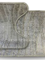 Коврик 2в1 у ванну ECONOM 50х80+50х40см світло-сірий хвиля