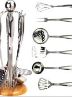 MR-1541 Кухонний набір (7пр -нерж/дер.підст.)