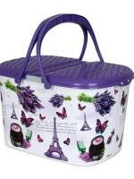 U355 Кошик для пікніка з декором (51х35х28) Париж