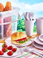 АК 519 Набір 32-пр для пікніку на 6 персон з круглими таріл.