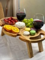 Менажниця-стіл овал дубова 45х30см