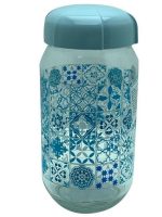 132070 Банка скло з пластм. кришкою з малюнком Рея 1000мл Renga