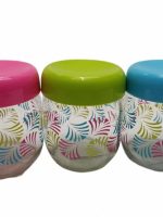 132071 Банка скло з пластм. кришкою з малюнком Лінеа 425мл Renga