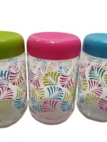 132072 Банка скло з пластм. кришкою з малюнком Лінеа 660мл Renga